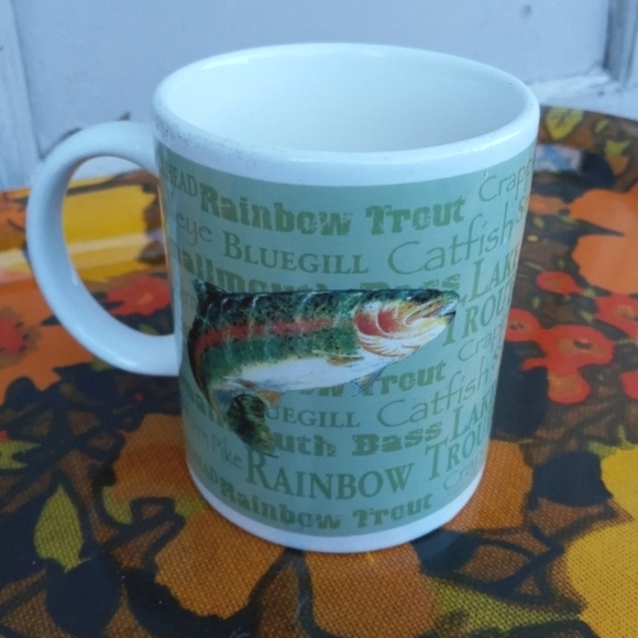 VINTAGE COFFEE MUG FISH TROUT FIELD & STREAM